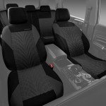 CAR PASS Car Seat Covers Full Sets, Front & Split Rear Bench for Car, 3D Tyre Embossed Automotive Interior Covers, Airbag Compatible, Quick Setup Universal Fit Seat Covers for Car, SUV(Charcoal)