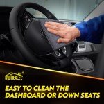 HOMEXCEL Microfiber Cleaning Cloth 12 Pack, 12.5 x 12.5 inch Microfiber Towels for Cars, Ultra Absorbent Car Washing Cloth, Lint Free Streak Free Cleaning Rags for Car, Kitchen, and Window (Grey)