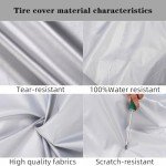 Rv Trailer Wheel Tire Covers Wheel Covers for Painting Truck, SUV, Motorhome,Trailer, Camper Fits 27-29 Inch Tire Diameter Water Resistant Dustproof Sun Snow Tire Covers