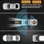 NLIEOPDA Dash Camera Front and Inside, 3.16inch Dash Cam 1080P, G Sensor HD Night Vision Loop Recording Wide Angle Car DVR (1)