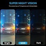NLIEOPDA Dash Camera Front and Inside, 3.16inch Dash Cam 1080P, G Sensor HD Night Vision Loop Recording Wide Angle Car DVR (1)