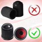 Outus 20 Pcck Tire Valve Team Caps Car Tire Caps Plastic Universal Black Stem Covers for Bike Bicycle Cars Suv Trucks Motorcycles