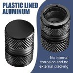 Tire Valve Stem Caps for Car Tires Air Caps Cover 8 Pack Corrosion Resistant Premium Alloy Leak-Proof Universal for SUV Truck Motorcycle Bike Black