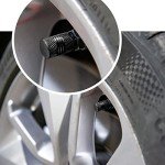 Tire Valve Stem Caps for Car Tires Air Caps Cover 8 Pack Corrosion Resistant Premium Alloy Leak-Proof Universal for SUV Truck Motorcycle Bike Black