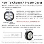 PureFit RV Tire Covers Set of 4 - UV Resistant Trailer Wheel Covers for Camper, SUV, Jeep, Trucks, Trailers and RV, Universal Tire Protecor Fits 24"-26" Inch Tire, Gray