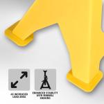 YELLOW JACKET Car Jack Stands 3 Ton with Double Locking and Large Foot Base for Lifting SUVS, Heavy Duty Steel, 6600 lb Capacity, 1 Pair, Yellow