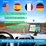 Aonerex GPS Navigation for Car Truck Navigator Latest Maps 7 Inch Touch Screen Vehicle GPS Commercial Trucker Navigation Voice Speeding Warning Free Lifetime Update of World Maps