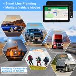 Aonerex GPS Navigation for Car Truck Navigator Latest Maps 7 Inch Touch Screen Vehicle GPS Commercial Trucker Navigation Voice Speeding Warning Free Lifetime Update of World Maps