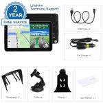 Aonerex GPS Navigation for Car Truck Navigator Latest Maps 7 Inch Touch Screen Vehicle GPS Commercial Trucker Navigation Voice Speeding Warning Free Lifetime Update of World Maps