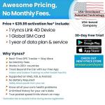 Vyncs - GPS Tracker for Vehicles, [No Monthly Fee], 4G LTE, Vehicle Location, Trip History, Driving Alerts, GeoFence, Fuel Economy, OBD Fault Codes, USA-Developed, Family or Fleets