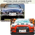 AceSubli 7 Pcs Sublimation License Plate Frame Blanks, Personalized Picture Metal Car Front License Plate Frame, Aluminum Tag Frame for License Plate Automotive Men Women Gift 1mm Thick