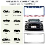 AceSubli 7 Pcs Sublimation License Plate Frame Blanks, Personalized Picture Metal Car Front License Plate Frame, Aluminum Tag Frame for License Plate Automotive Men Women Gift 1mm Thick