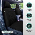 FH Group Car Seat Covers Front Set Premium 3D Air Mesh - Low Back Car Seats with Removable Headrest,Universal Fit,Automotive Seat Cover,Airbag Compatible Car Seat Cover for SUV,Sedan,Van Black