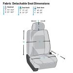 FH Group Car Seat Covers Front Set Premium 3D Air Mesh - Low Back Car Seats with Removable Headrest,Universal Fit,Automotive Seat Cover,Airbag Compatible Car Seat Cover for SUV,Sedan,Van Black