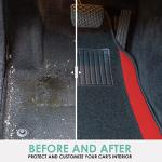 FH Group Car Floor Mats - Carpet Floor Mats for Cars, Universal Fit Automotive Floor Mats, All Purpose Car Floor Mats, Carpet Protector Mat for Most Sedan, SUV, Truck Floor Mats Red