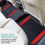 FH Group Car Floor Mats - Carpet Floor Mats for Cars, Universal Fit Automotive Floor Mats, All Purpose Car Floor Mats, Carpet Protector Mat for Most Sedan, SUV, Truck Floor Mats Red