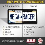 Premium Slim Matte Black License Plate Frames – 2 Pack, Rust-Free Stainless Steel & Rattle-Free, Street Legal, Universal with Screw Caps Cover, Thin Metal Front & Rear Car Tag Holders for Men & Women