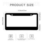 Custom License Plate Frames, Personalized License Plate Frames with Text Logo Image,Customized Aluminum Metal Car Tag Holder Funny Gifts for Women Men, 2 Holes