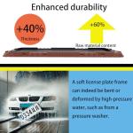 Crossarctic Black Silicone License Plate Frames, 2 Pack License Plate Holder Bracket Without Obstruction, Universal License Plate Cover | Rust-Proof, Anti-Rattle, Weather-Proof for US Car
