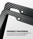 SCUARI 2PCS License Plate Frames,License Plate Cover,Car Accessories Carbon Fiber License Plate Frame,Licence Plate Frame Holder with Fasteners and Screws,Fit for Most America License Plate