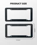 SCUARI 2PCS License Plate Frames,License Plate Cover,Car Accessories Carbon Fiber License Plate Frame,Licence Plate Frame Holder with Fasteners and Screws,Fit for Most America License Plate