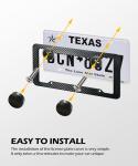 SCUARI 2PCS License Plate Frames,License Plate Cover,Car Accessories Carbon Fiber License Plate Frame,Licence Plate Frame Holder with Fasteners and Screws,Fit for Most America License Plate
