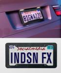 SCUARI 2PCS License Plate Frames,License Plate Cover,Car Accessories Carbon Fiber License Plate Frame,Licence Plate Frame Holder with Fasteners and Screws,Fit for Most America License Plate
