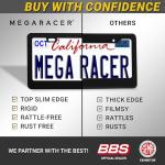 Matte Black License Plate Frames - 2 Pack