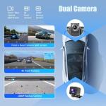 Wireless Carplay Screen for Car, 10.26" HD Carplay and Android Auto Touch Screen, Portable Car Tablet with 4K Dash Cam, IPS Car Stereo with Backup Camera, GPS Navigation, Voice Control, Mirror Link