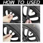 JUSTTOP Car Tire Valve Stem Caps, 12pcs Air Caps Cover, Universal for Cars, SUVs, Bike, Trucks and Motorcycles-Black