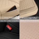 Black Panther Luxury Polyvinyl Car Seat Cover Front Bottom Seat Cushion Cover, Anti-Slip and Wrap Around The Bottom, Fits 95% of Vehicles - 1 Piece,Beige