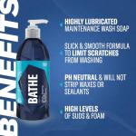 Gyeon Bathe Ceramic‑Coating Safe Car Wash Shampoo Highly Lubricated Foam Wash Soap for Paint Sealant and Coating Maintenance Professional Scratch Reduction Shine Enhancement