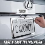 Stainless Steel Mirror License Plate Frame Set