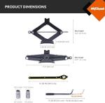 AV Steel Scissor Jack for Car 2 Ton (4409 lbs) Heavy-Duty Car Jack Kit, Universal Tire Tool Kit - Portable Lift Jack with Ratcheting Handle and L-Wrench for Auto SUV MPV