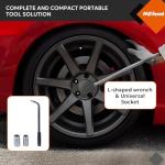 AV Steel Scissor Jack for Car 2 Ton (4409 lbs) Heavy-Duty Car Jack Kit, Universal Tire Tool Kit - Portable Lift Jack with Ratcheting Handle and L-Wrench for Auto SUV MPV