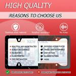 Classic American Flag License Plate Frame USA Flag License Plate Holder Stainless Steel Auto Parts Decoration with Screws for Men Women License Plate 4 Holes 1pcs