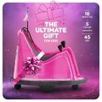 Bumper Buddy Ride On Electric Bumper Car for Kids & Toddlers, 12V 2-Speed, Ages 1 2 3 4 5 Year Old Girls - Remote Control, Baby Girl Riding Bumping Toy Gifts Cars - Toys Gift Toddler 12-18 Months Age