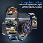 Dash Cam Front and Rear, 2.5K /1080P QHD Dual Dash Camera for Cars, Super Night Vision Dashcam, Loop Recording, 3.39” IPS, 64GB Card Included, 160° Wide Angle, Parking Mode - Black Pro