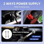 Electric Car Jack kit 5 Ton 12V Electric Floor Jack Lift for Vehicle, Electric Hydraulic Jack Auto Repair Tool Set with Built-in Inflator and Impact Wrench for SUV Sedan Truck Tire Change