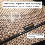 Auto Newer Breathable Universal Four Seasons Car Seat Covers，Luxury Car Seat Cushion ，Protectors for Front Seat Bottoms,Compatible with 95% Vehicles， Fit for Cars Truck SUV (Gold Beige,1PCS)