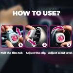 Air Jungles Honey Peach Scent Car Air Freshener Clip, 6 Vent Clips, 4ml Each, Long Lasting Air Freshener, Up to 180 Days Car Refresher Odor Eliminator