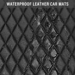 CAR PASS Bling Leather Car Mats Shining Diamond Floor Mats Crystal Rhinestone Sparkly Glitter Carpet Anti-Slip Waterproof Pad Universal Fit Automotive SUV, Sedan, Van, 5pcs Girl Women, Black Silver