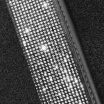 NBTEPEM Bling Car Floor Mats Full Set, Universal Fit Most Cars,SUV, Trucks, 4 pcs Sparkle Glitter Diamond Carpet for Women Girls with Anti-Slip Pad (Silver Diamond)