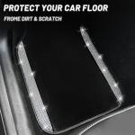 NBTEPEM Bling Car Floor Mats Full Set, Universal Fit Most Cars,SUV, Trucks, 4 pcs Sparkle Glitter Diamond Carpet for Women Girls with Anti-Slip Pad (Silver Diamond)