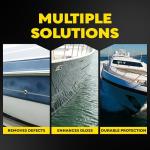 Meguiar's M4965 Marine/RV Fiberglass Restoration System, 3-Piece Marine Fiberglass Repair Kit Featuring Oxidation Remover for Boat Care Plus Boat Polish and Wax