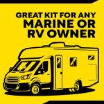 Meguiar's M4965 Marine/RV Fiberglass Restoration System, 3-Piece Marine Fiberglass Repair Kit Featuring Oxidation Remover for Boat Care Plus Boat Polish and Wax