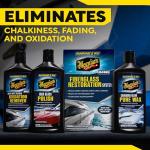 Meguiar's M4965 Marine/RV Fiberglass Restoration System, 3-Piece Marine Fiberglass Repair Kit Featuring Oxidation Remover for Boat Care Plus Boat Polish and Wax
