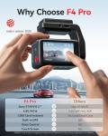 REDTIGER F4 Pro 4K Dash Cam Front and Rear, STARVIS 2 Sensor, 128GB Card Included, Built-in 5.8GHz WiFi6, 2.2inch Touch Screen Dash Camera for Cars, Voice Control, 24H Parking Mode