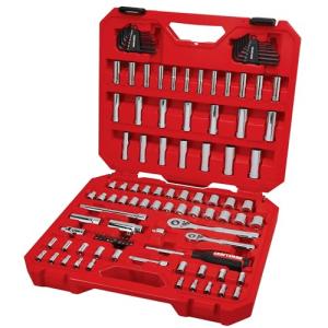 CRAFTSMAN Mechanics Tool Set 105 Pcs, Standard (SAE) and Metric with Case , 1/4 and 3/8 Inch Drive Car Tool Kit( CMMT12123)