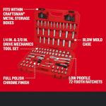 CRAFTSMAN Mechanics Tool Set 105 Pcs, Standard (SAE) and Metric with Case , 1/4 and 3/8 Inch Drive Car Tool Kit( CMMT12123)